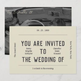 Convites Casamento de Fotografias Modernas a Preto e Branco