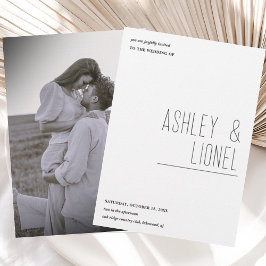 Convites Casamento de Fotografias Modernas de Esquema Simpl