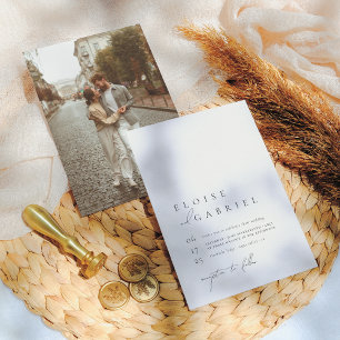 Convites Casamento de Fotografias Moderno e Minimalista Sim