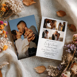 Convites Casamento de Fotografias Moderno Simples Elegante 