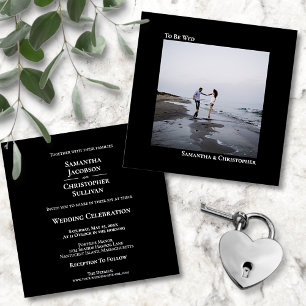 Convites Casamento de Fotografias na Praça Negra Chic Minim