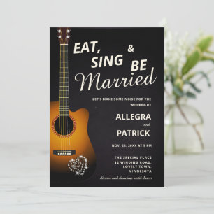 Convites Casamento de Fotografias Negra de Diamantes Acústi