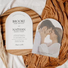 Convites Casamento de Fotografias Negra e Branca do Arch El