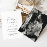 Convites Casamento de Fotografias Negra e Branca Moderna El<br><div class="desc">Projetado para coordenar com a Coleção de Convite Caseiro "Clássico Moderno". Para alterar os detalhes,  clique em "Personalizar". Veja o link de coleção nesta página para ver todos os itens correspondentes neste belo design ou veja a coleção aqui: https://bit.ly/3rQMpxU</div>