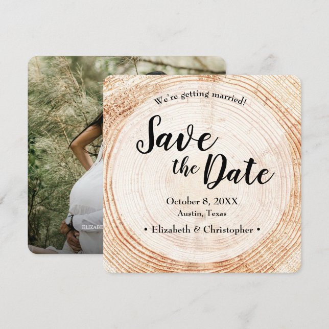 Convites Casamento de Fotografias Personalizadas de Latido  (Frente/Verso)