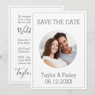 Convites Casamento de Fotografias Personalizadas e Mínimas 
