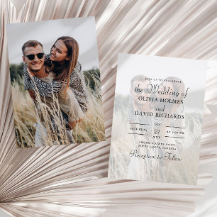 Convites Casamento de Fotografias Personalizado Simples Min