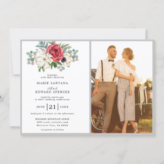 Convites Casamento de Fotografias Românticas Personalizadas