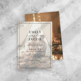 Convites Casamento de Fotografias Simples de Preto e Branco