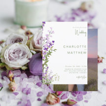 Casamento de Fotografias Simples Greenery Lavanda