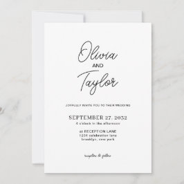 Convites Casamento de Fotografias Simples Preto e Branco