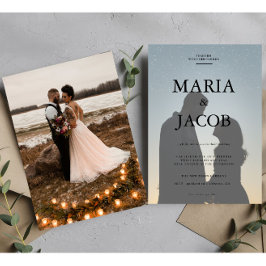 Convites Casamento de Fotografias Simples Preto e Branco