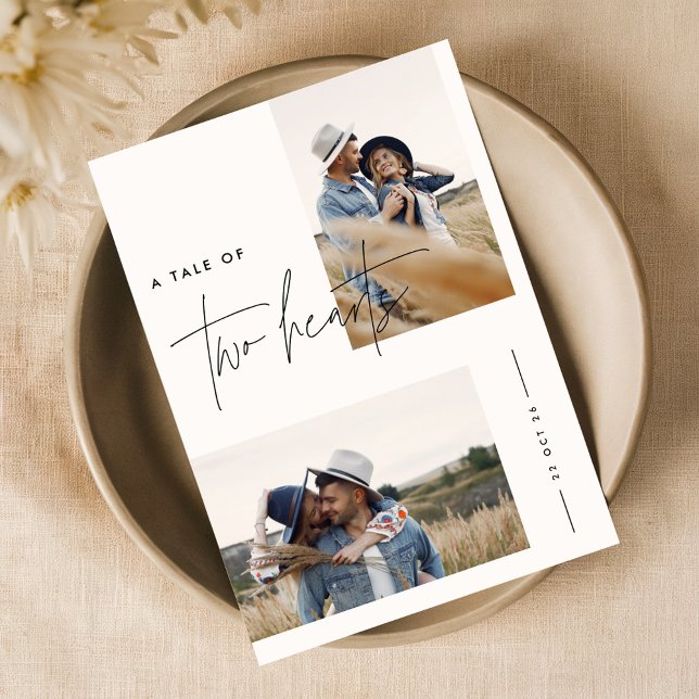 Convites Casamento de Fotografias Simples, Preto e Branco M (Criador carregado)