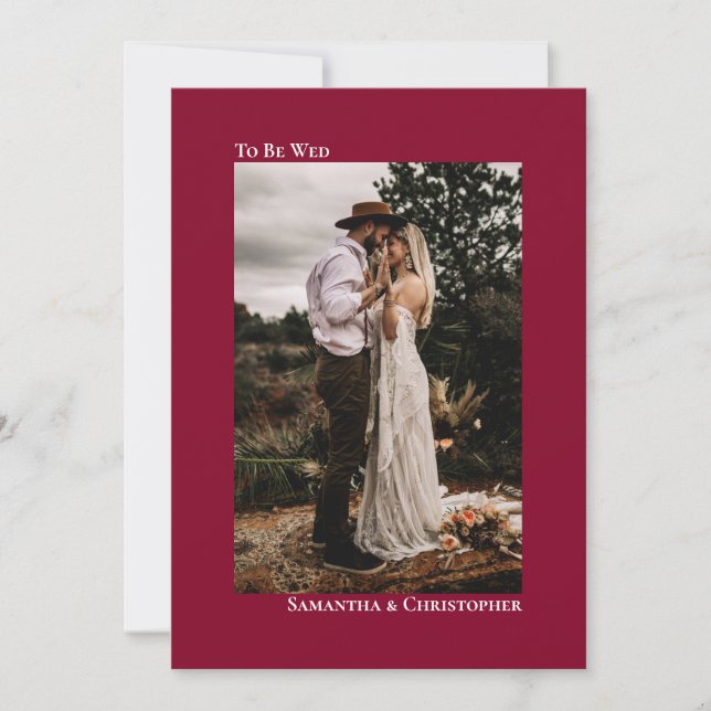 Convites Casamento de Fotografias Verticais Minimalistas do (Frente)