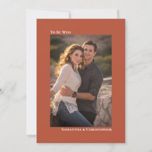 Convites Casamento de Fotografias Verticais Terracotta Míni