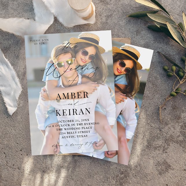 Convites Casamento de Fotografias White Shades (Criador carregado)