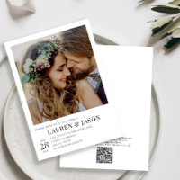 Casamento de Fotos Branca e Preta do Código QR Mod