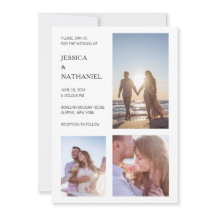 Casamento de Fotos Branca e Preto Minimalista Mode