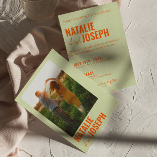 Convites Casamento de Fotos Coloridas Tradicional de Brilho