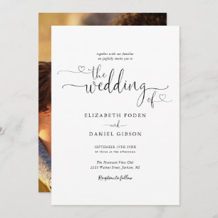 Convites Casamento De Fotos De Corações Brancos E Pretos Mo