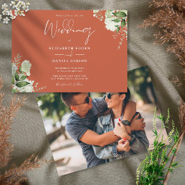 Convites Casamento de Fotos de Vegetação Botânica de Terrac