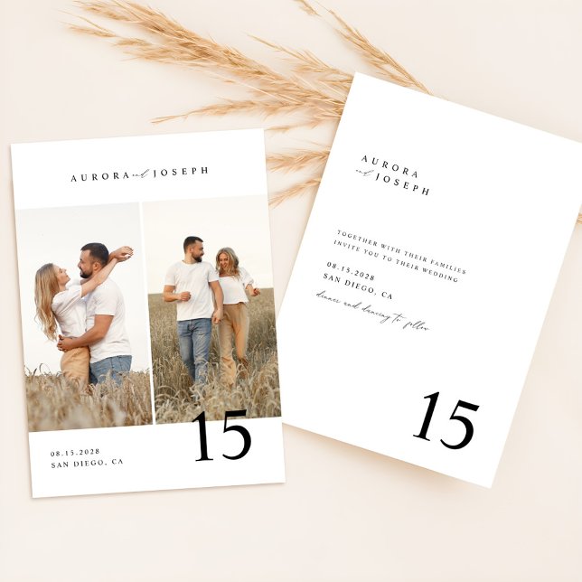 Convites Casamento de Fotos do Boho do Script Rustic Countr (Criador carregado)