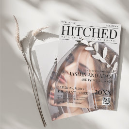 Convites Casamento de Fotos Editorial de Estilo de Revista