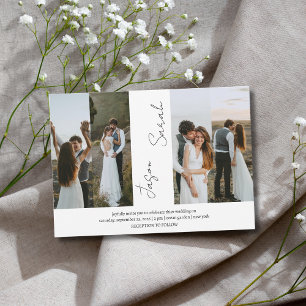 Convites Casamento de Fotos Elegante Moderno Elegante 4