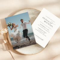 Casamento de Fotos em Praia de Script de Caligrafi