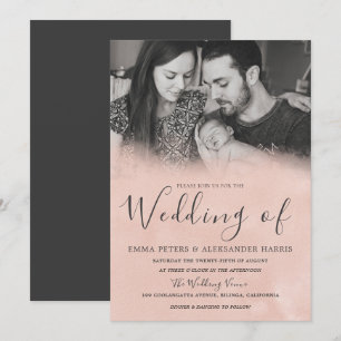 Convites Casamento de Fotos em Preto e Branco com Cinzas