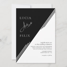 Convites Casamento de Fotos em Preto e Branco da Linha Mode