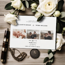 Convites Casamento de Fotos Formais do Country Western Blac