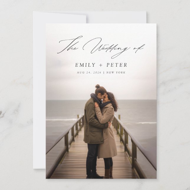 Convites Casamento de Fotos frente e verso com Script Manus (Frente)