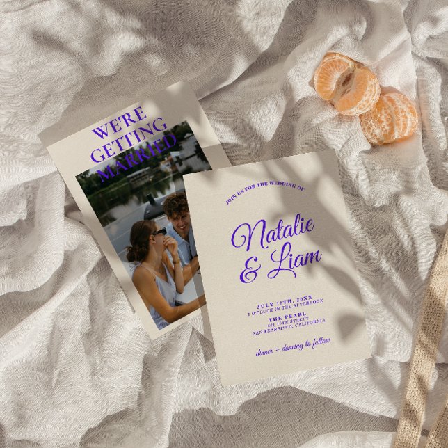 Convites Casamento de Fotos Funk Coloridas Modernas (Criador carregado)