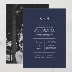 Convites Casamento de Fotos Minimalista