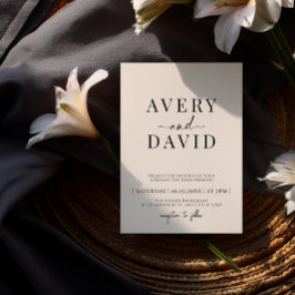 Convites Casamento de fotos minimalista moderno