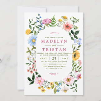 Convites Casamento de fotos minimalista verde com cor branc