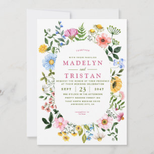 Convites Casamento de fotos minimalista verde com cor branc