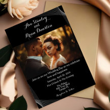 Casamento de Fotos Moderna Minimalista Negra