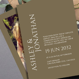 Convites Casamento de Fotos Moderno e Minimalista