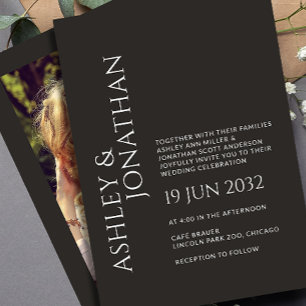 Convites Casamento de Fotos Moderno e Minimalista