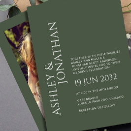 Convites Casamento de Fotos Moderno e Minimalista