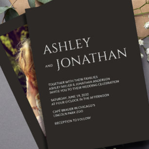 Convites Casamento de Fotos Moderno e Minimalista