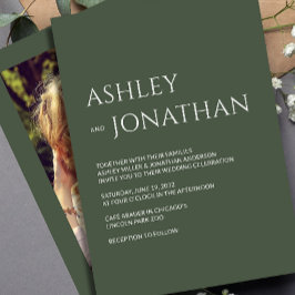 Convites Casamento de Fotos Moderno e Minimalista