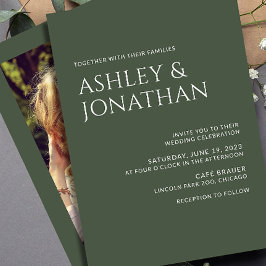 Convites Casamento de Fotos Moderno e Minimalista