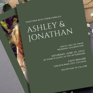 Convites Casamento de Fotos Moderno e Minimalista