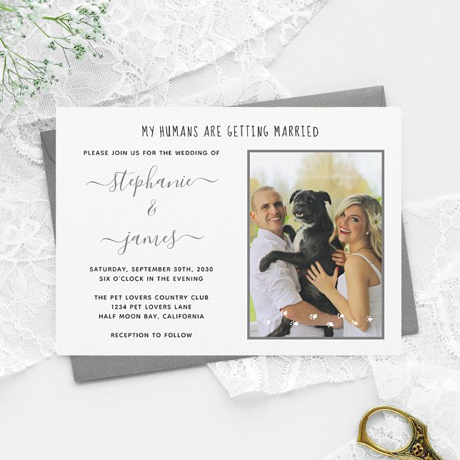 Convites Casamento de Fotos Pet com Pessoas Personalizadas (Criador carregado)