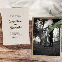 Convites Casamento de Fotos Simples e Minimalista