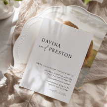 Casamento de Fotos Simples Moderno de Script Conte