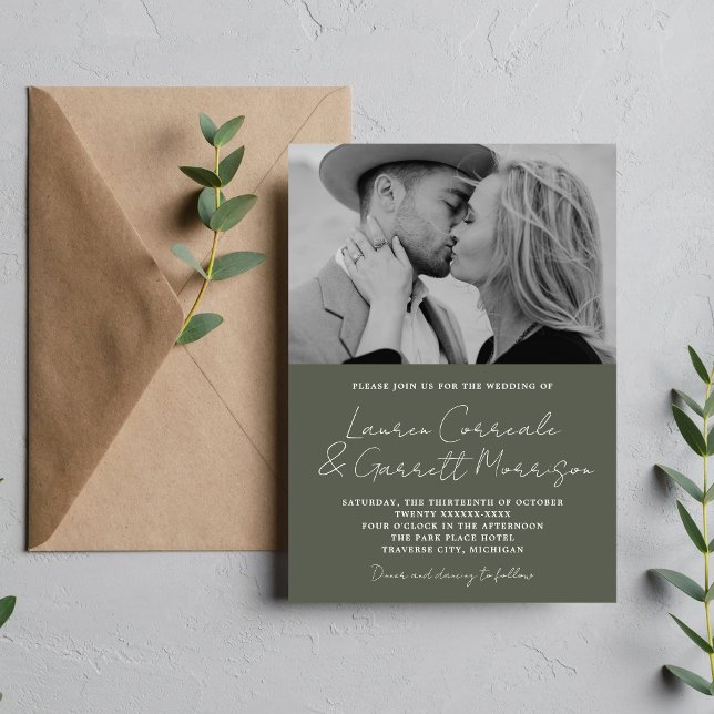 Convites Casamento de Fotos Verdadeiras da Camo Moderna 3 (Criador carregado)